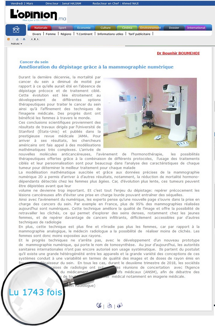 lopinion mamoghraphie dr boumehdi 02032018